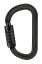 Veľká oceľová karabína Petzl Vulcan - Typ: screw lock, Farba: čierna