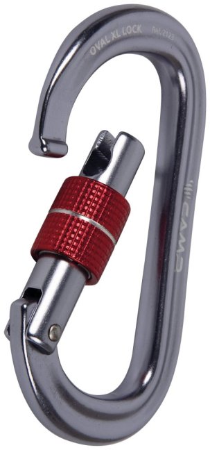 Karabína Camp Oval XL Lock - Farba: šedá