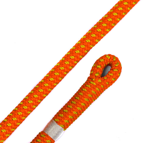Arboristické lano Teufelberger Tachyon 11,5 mm - Dĺžka: 45 m, Farba: zelená + modrá, Ukončenie: so splietaným okom