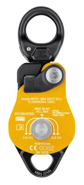 Kladka s otvárateľnou bočnicou Petzl Spin L - Typ: Spin L1, Farba: čierna