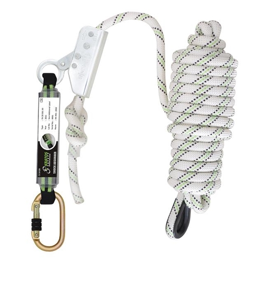 Bezpečnostné lano so zachytávačom Kratos Safety FA 20 102 - Dĺžka: 50 m