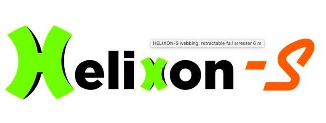 Samonavíjací zachytávač pádu Kratos Safety Helixon S - textilný - Dĺžka popruhu: 10 m, Typ popruhu: oceľové lanko, Typ spojky: hák s otočným závesom