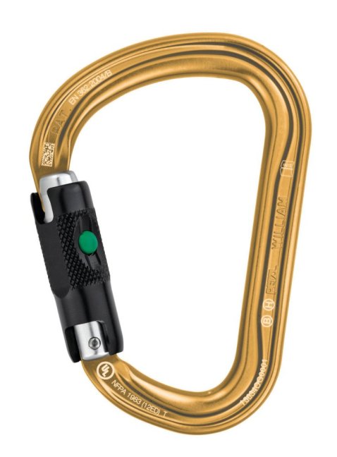 Veľká HMS karabína Petzl William - Typ: triact lock, Farba: šedá