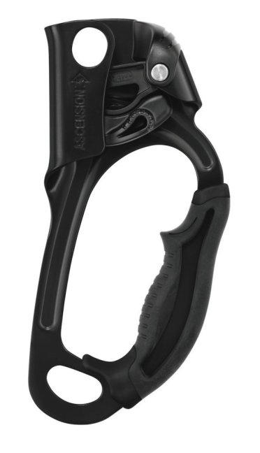 Ručný blokant Petzl Ascension - Farba: čierny, Pravý / ľavý: pravý