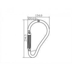 Veľká karabína Twist Lock Kratos FA 50 216 55