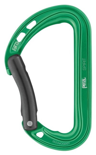 Horolezecká karabína Petzl Spirit - Typ: bent, Farba: zelená