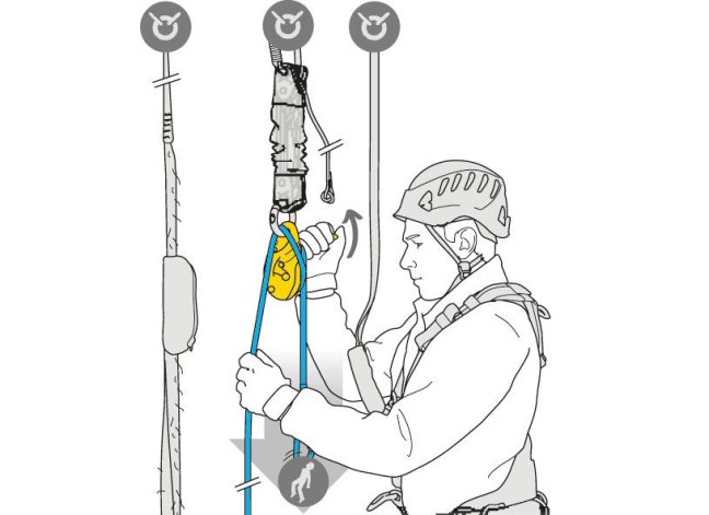 Profesionálna záchranná sada Petzl Jag Rescue Kit - Dĺžka: 120 m