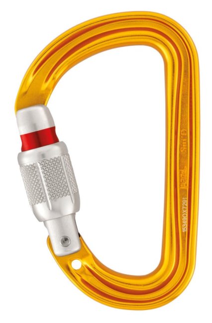 Kompaktná karabína Petzl Sm'D - Typ: screw lock, Farba: žltá