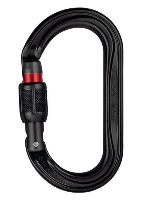 Oválna karabína Petzl OK - Typ: ball lock, Farba: šedá