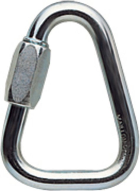 Trojuholníková spojka Petzl Delta - Typ: 8 mm s priečkou, Farba: strieborná