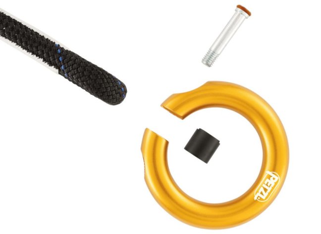 Otvárateľný krúžok Petzl Ring Open - Farba: šedá