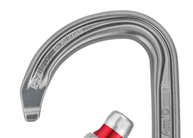 Asymetrická karabína Petzl Am´D - Typ: triact lock, Farba: čierna