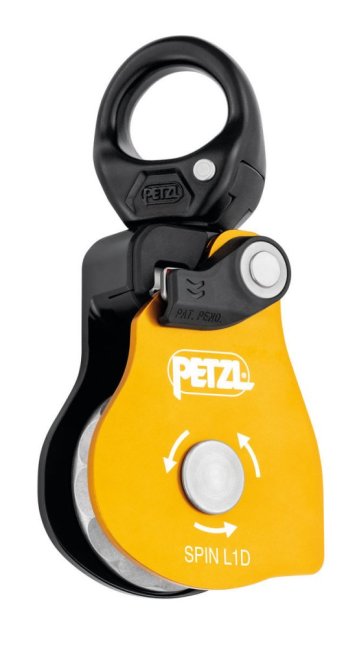 Kladka s otvárateľnou bočnicou Petzl Spin L - Typ: Spin L1, Farba: čierna