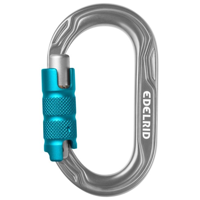Malá oválna karabína Edelrid Kiwi - Typ: screw lock