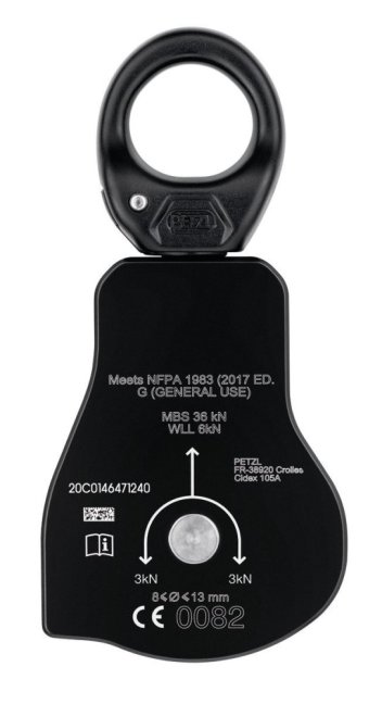 Kladka Petzl Spin L - Typ: Spin L1, Farba: čierna