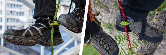 Nožný blokant s poistkou Edelrid Foot Cruiser - Pravý / ľavý: ľavý