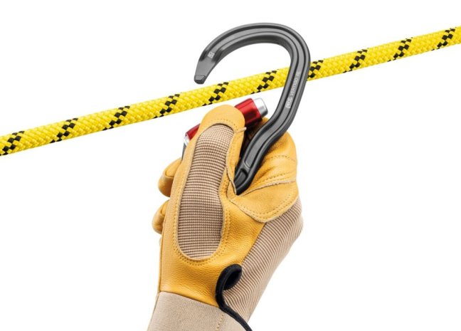 Veľká asymetrická karabína Petzl Vertigo - Typ: wire lock