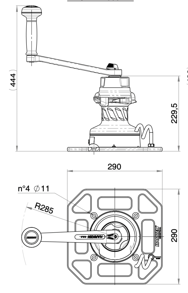Harken Topcrank Lokhead winch