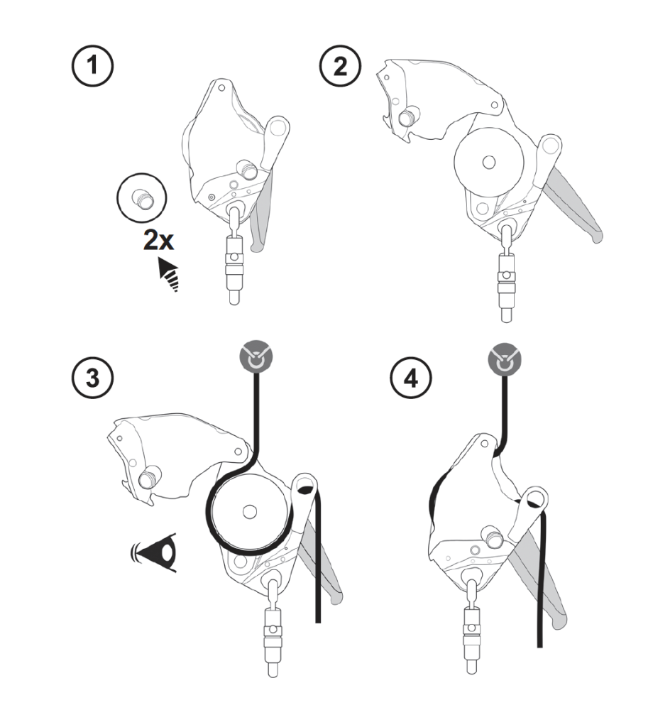 založenie na lano CMC Harken Clutch