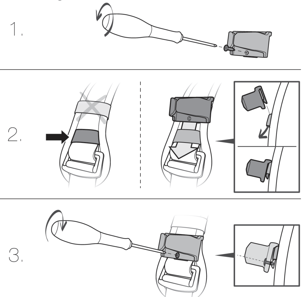 Držiak na hákové karabíny - postup montáže