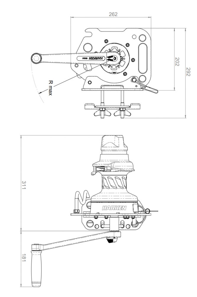 Harken záchranná sada Lokhead winch kit