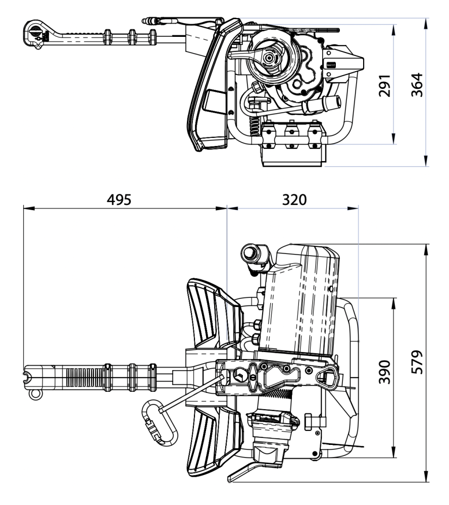 Harken PowerSeat motorový naviják na lano rozmery